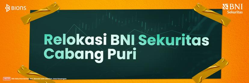 Pengumuman Relokasi BNI Sekuritas Cabang Puri